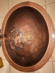 Hollyhock Antique Copper SInk